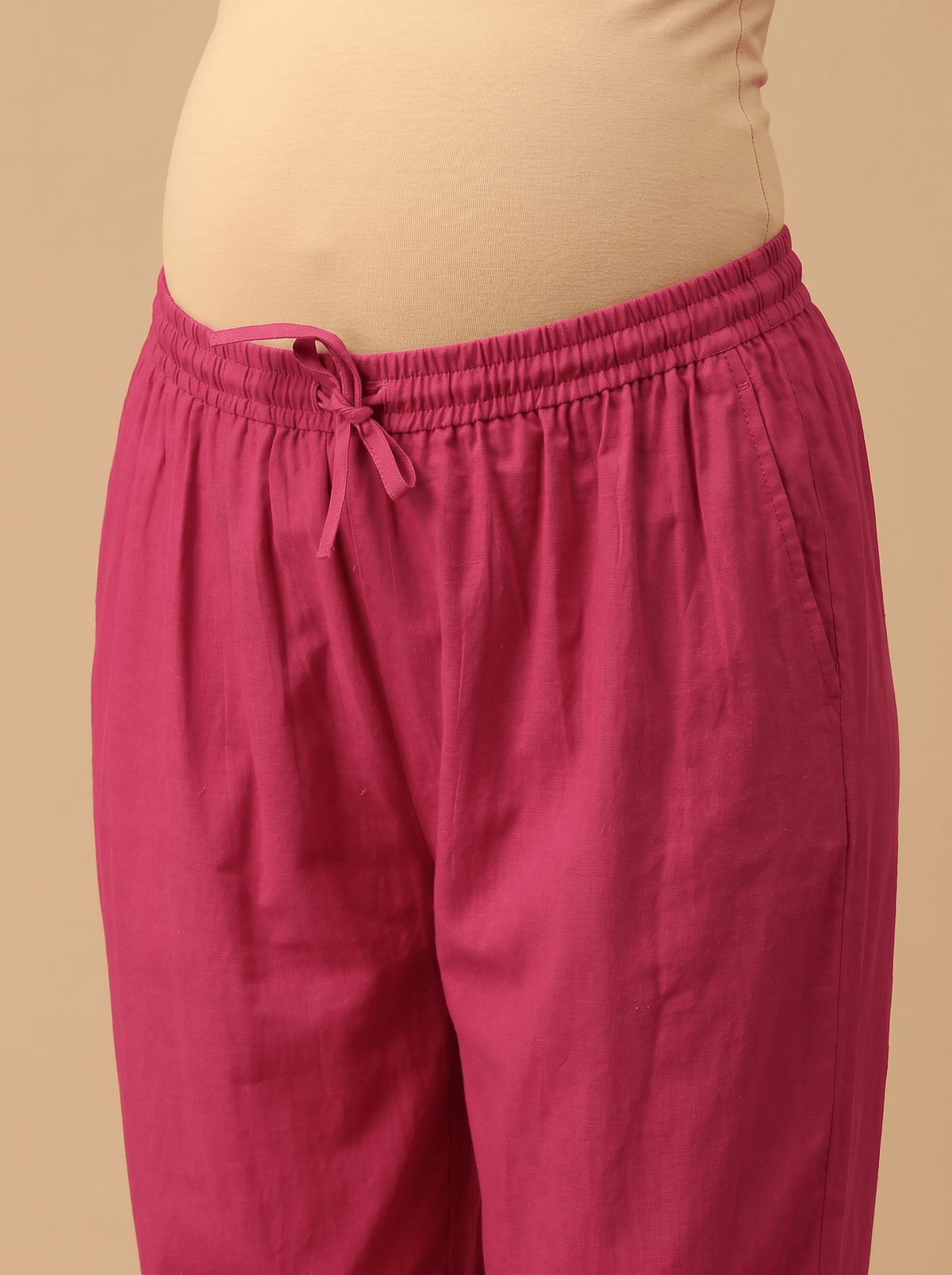 Blushin' Loungin Maternity Lounge Pants with Drawstring Magenta