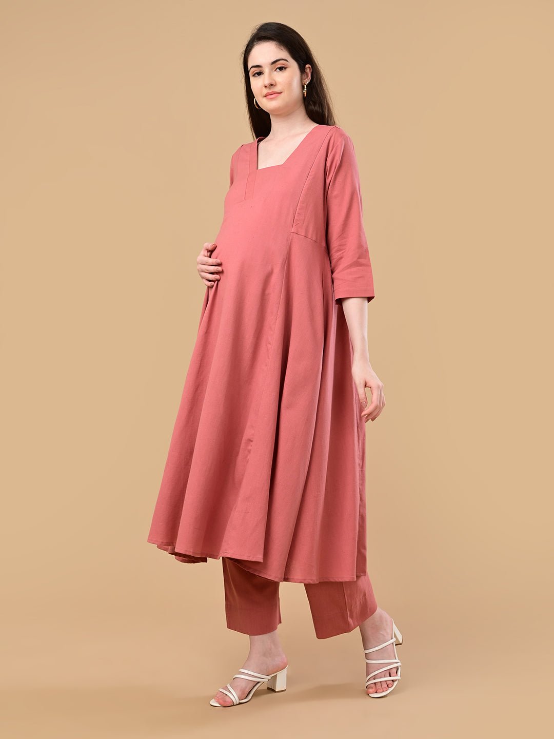 Boardroom Blush Maternity and Nursing Co Ord Set Dusty Pink