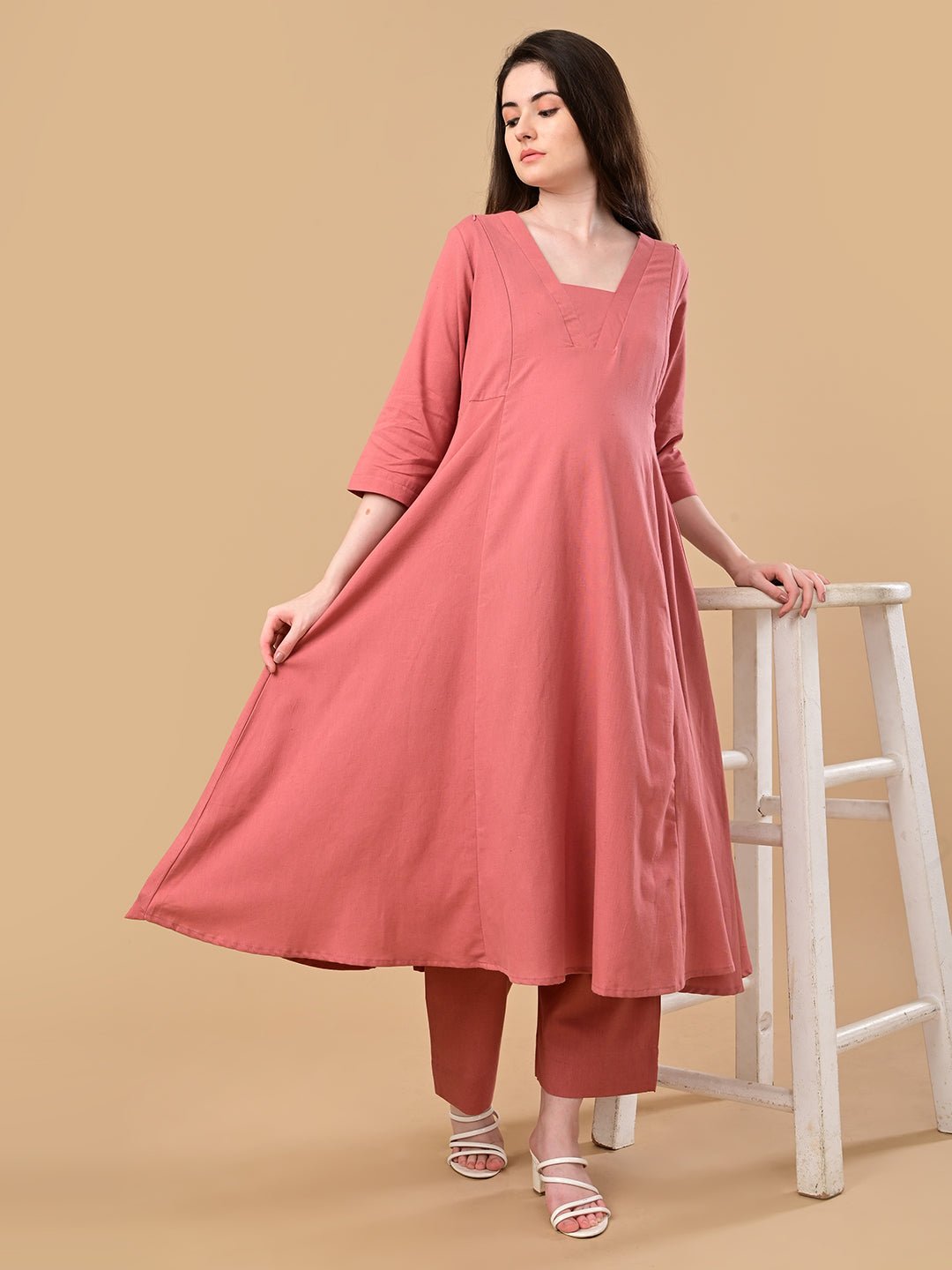 Boardroom Blush Maternity and Nursing Co Ord Set Dusty Pink