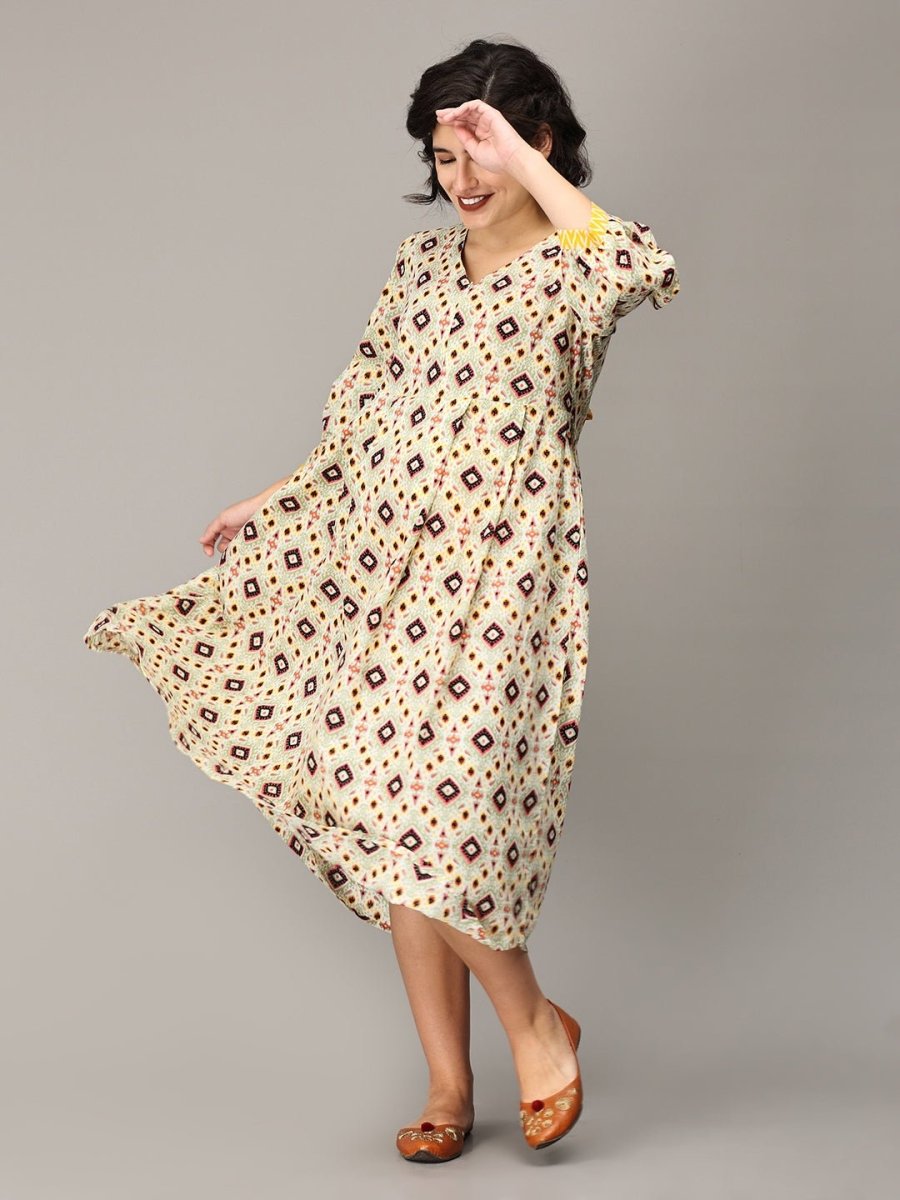 Brightest Moment Maternity and Nursing Kurti Dress Multi