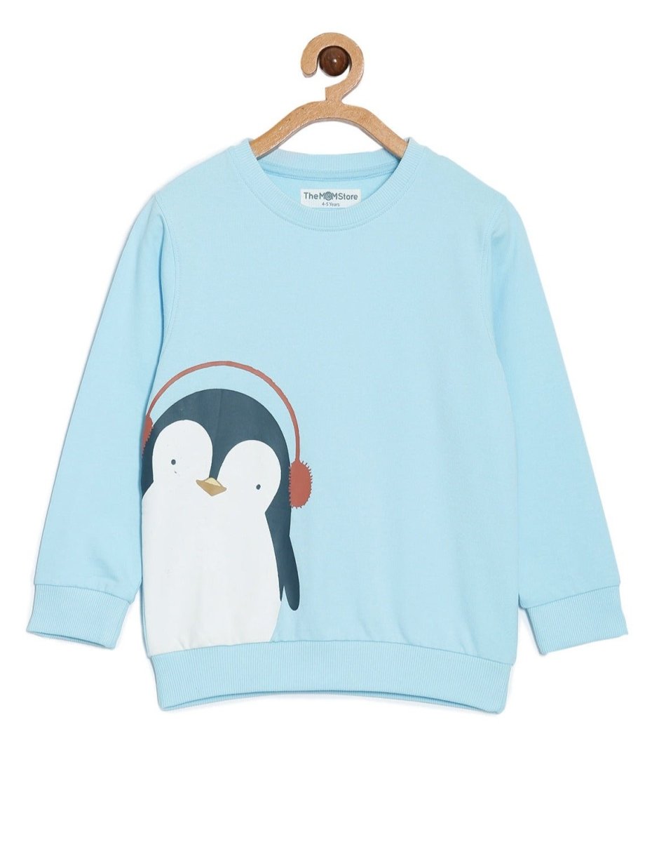Blue Chill'in Penguin Girls Sweatshirt