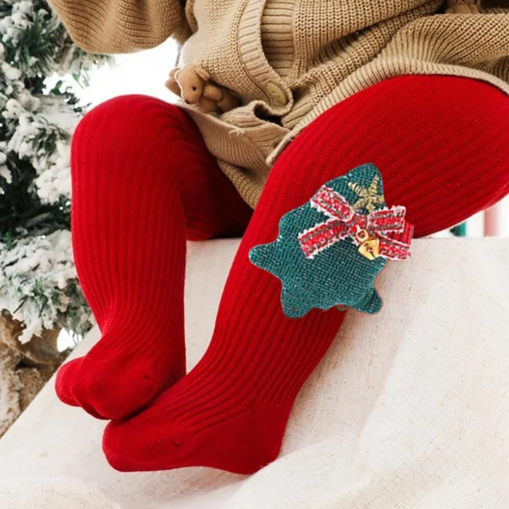 Little Surprise Box Red Christmas Glitter XMAS Tree Stockings For Kids