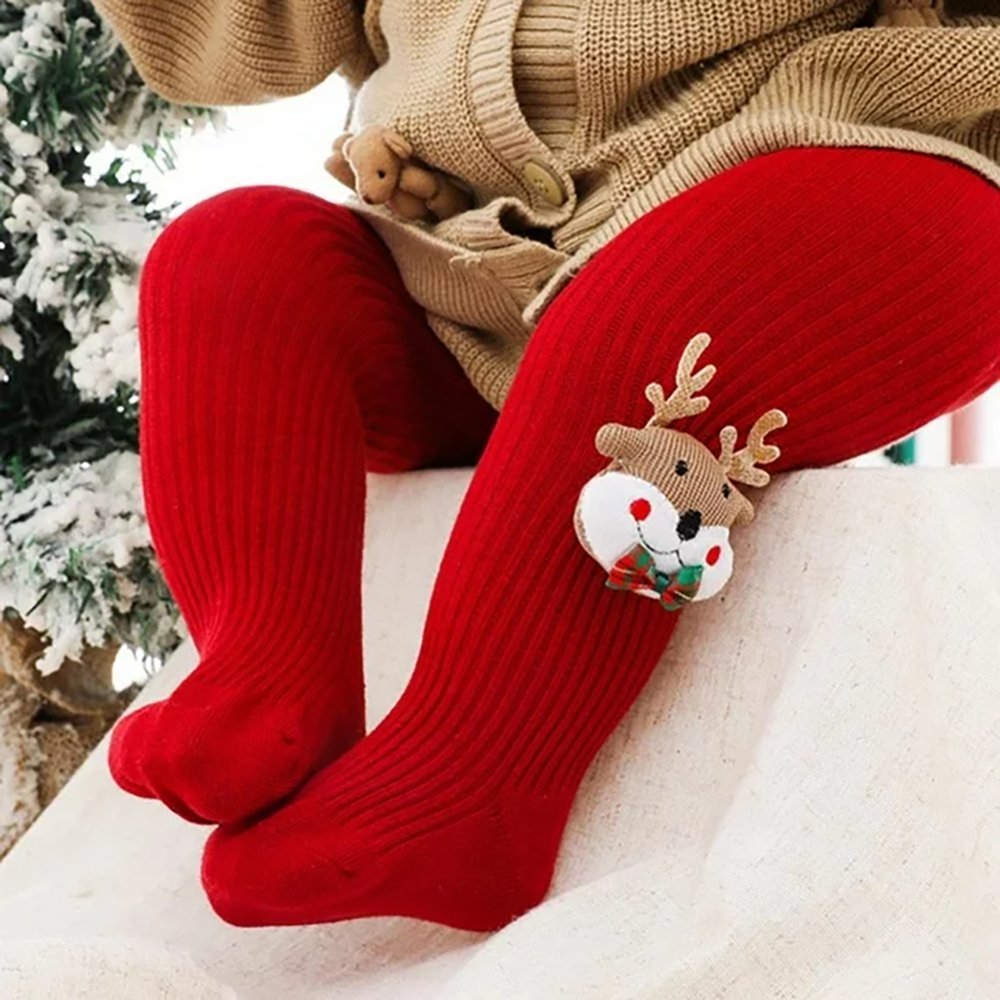 Little Surprise Box Red Gold Reindeer 3D Pop Up Stockings For Kids