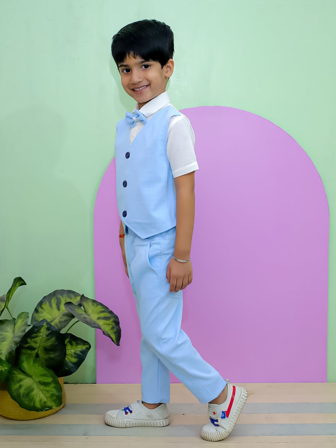 Classic Cub Pastel Blue Boys Dressy Co-ord Set