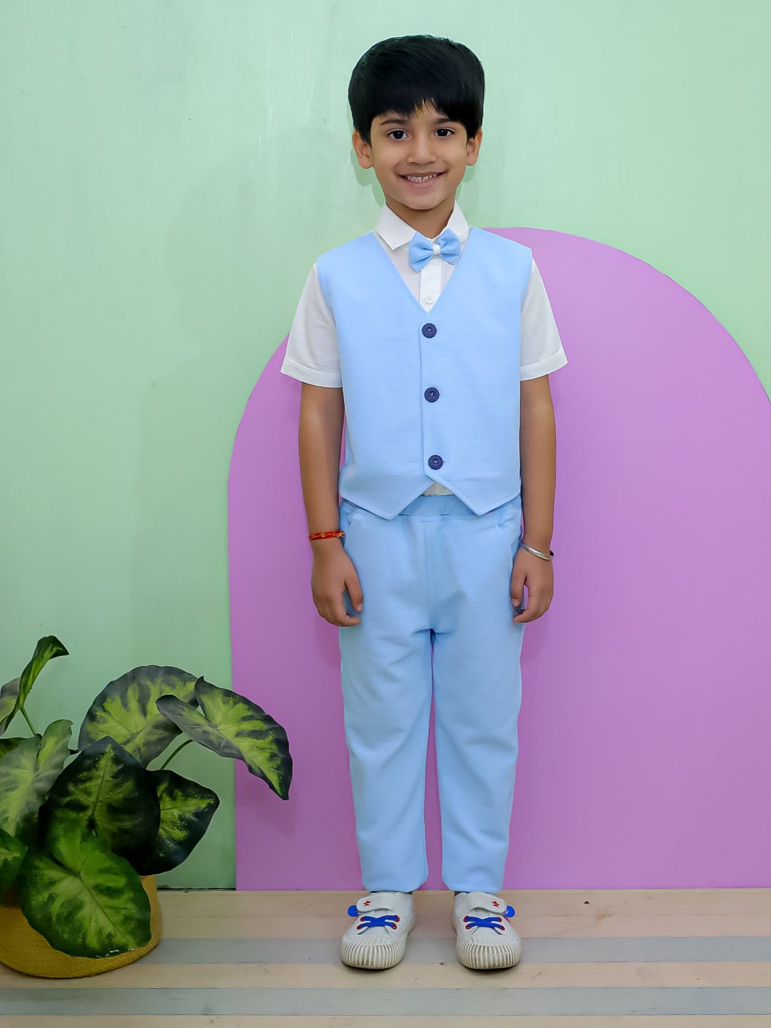 Classic Cub Pastel Blue Boys Dressy Co-ord Set