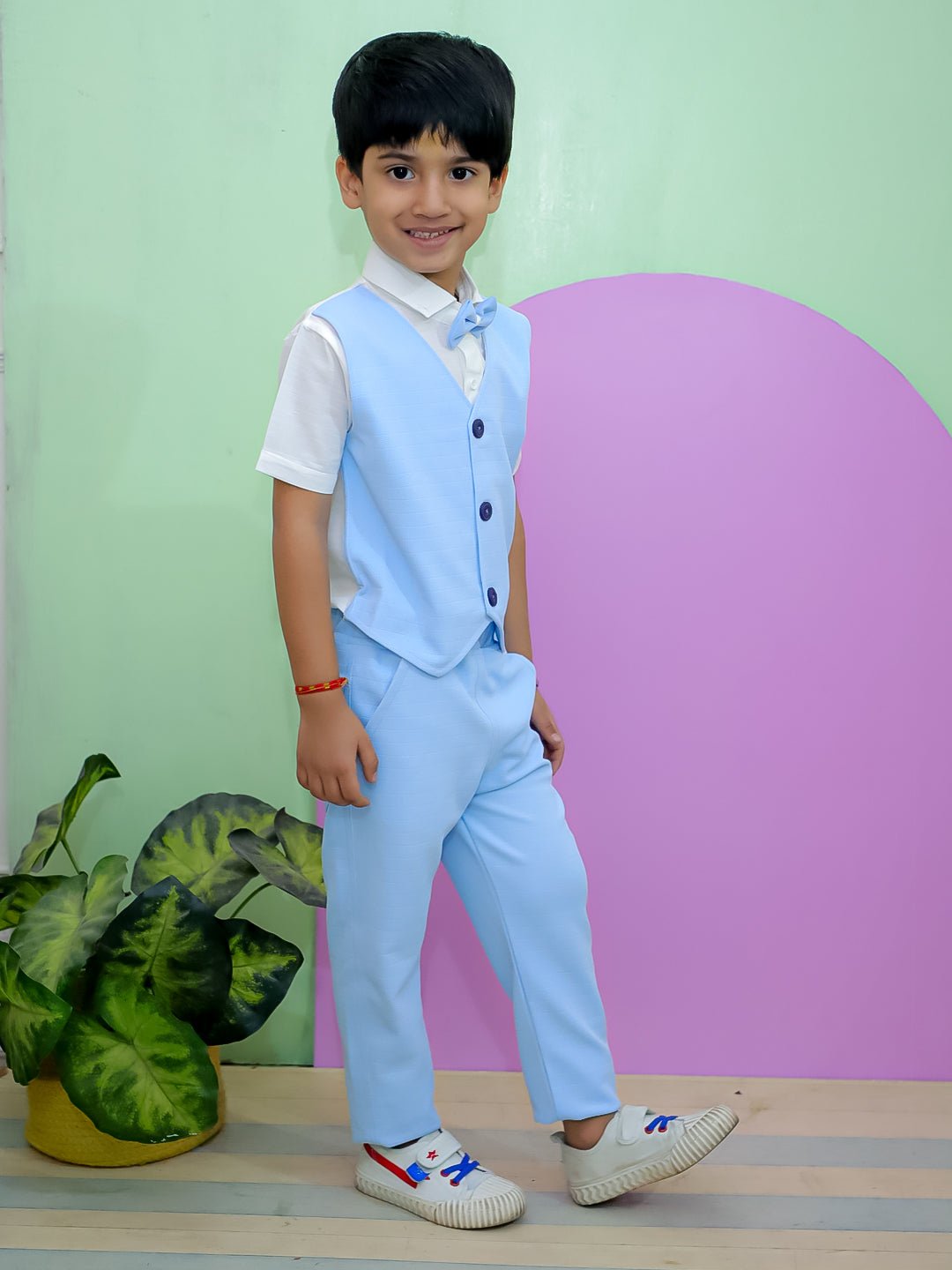 Classic Cub Pastel Blue Boys Dressy Co-ord Set