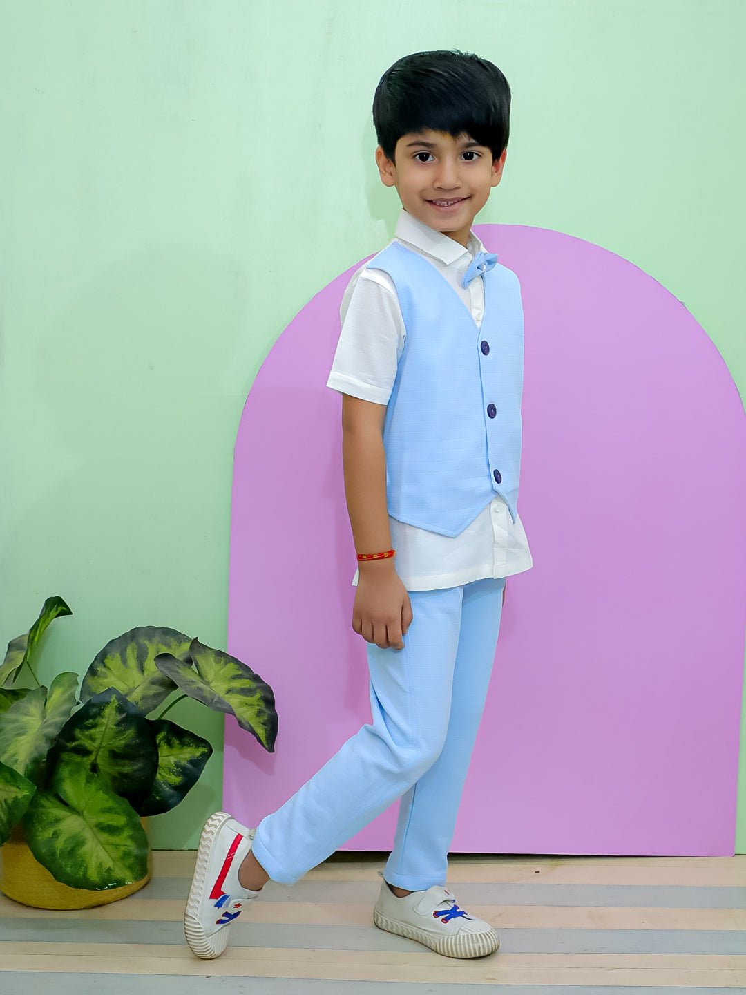 Classic Cub Pastel Blue Boys Dressy Co-ord Set