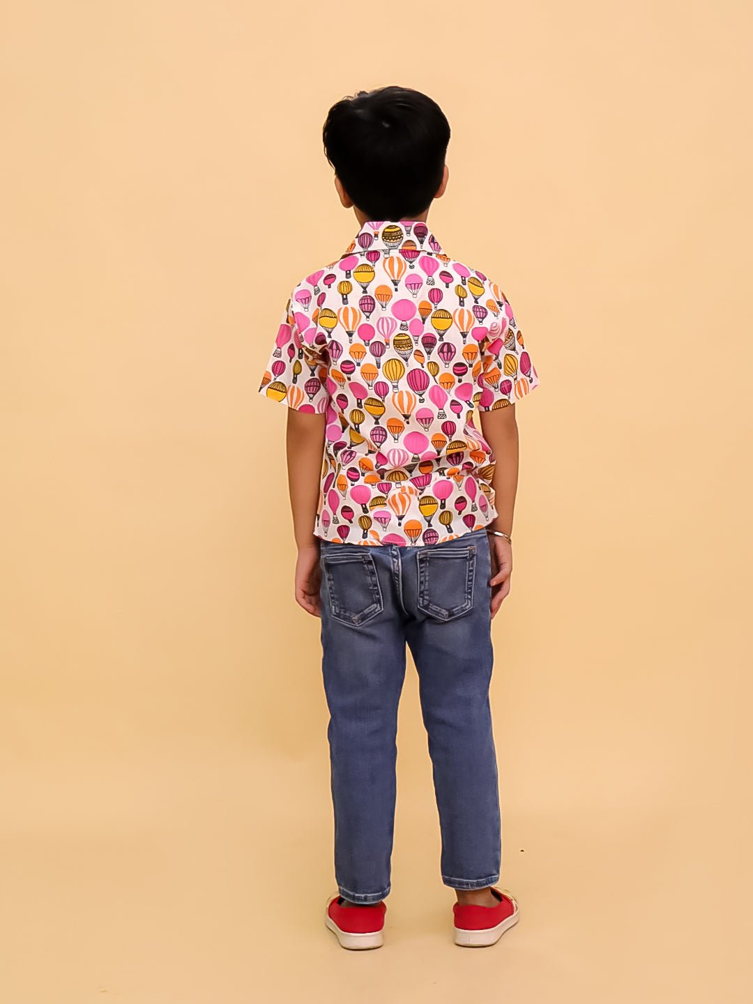 Cloud Hoppers Multi Color Cotton Half Sleeve Shirt For Boys