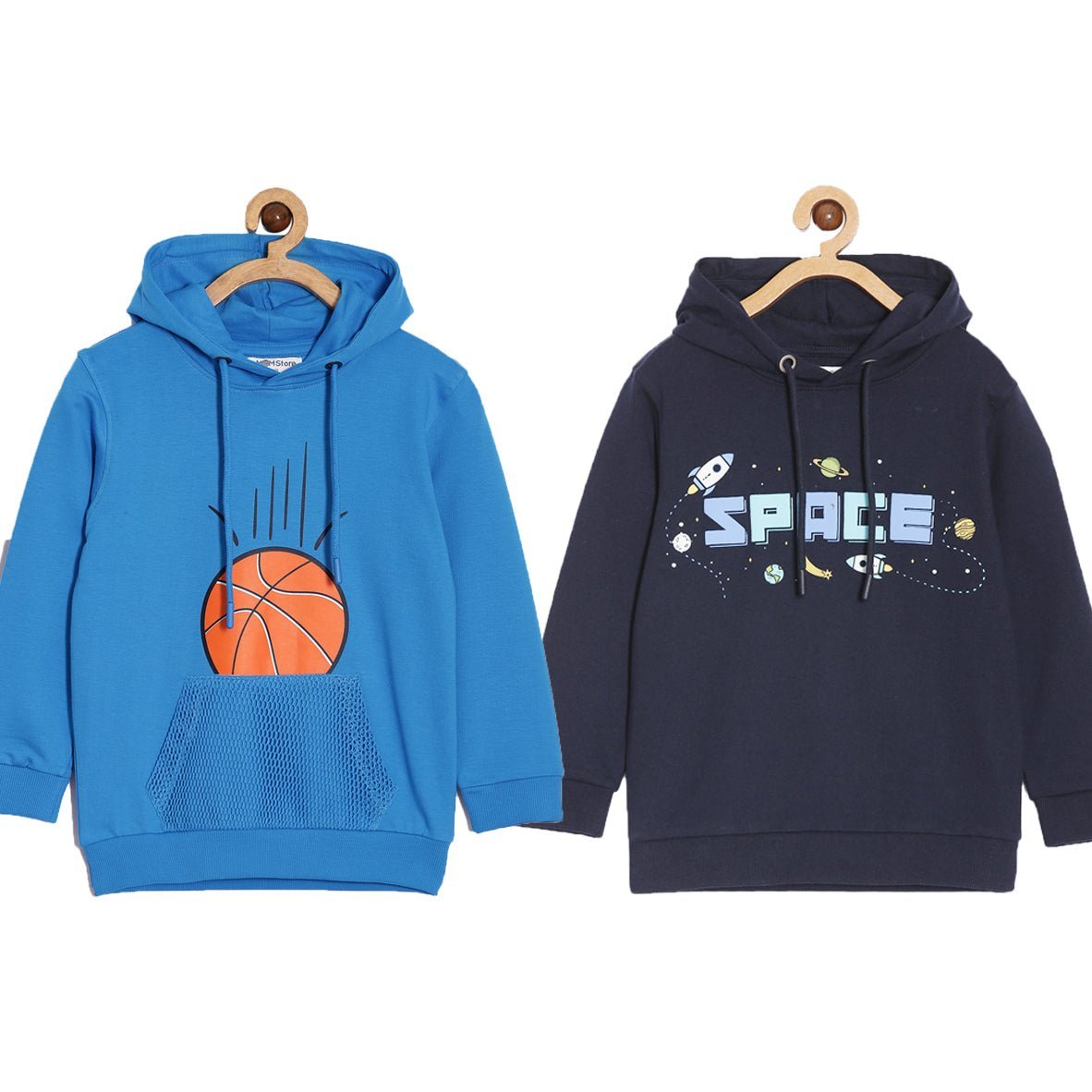 Combo Of 2 Kids Hooded Sweatshirts