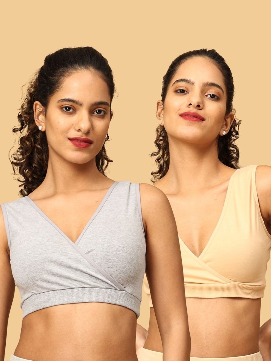 Combo Of 2 Maternity Nursing Sleep Bra Multi