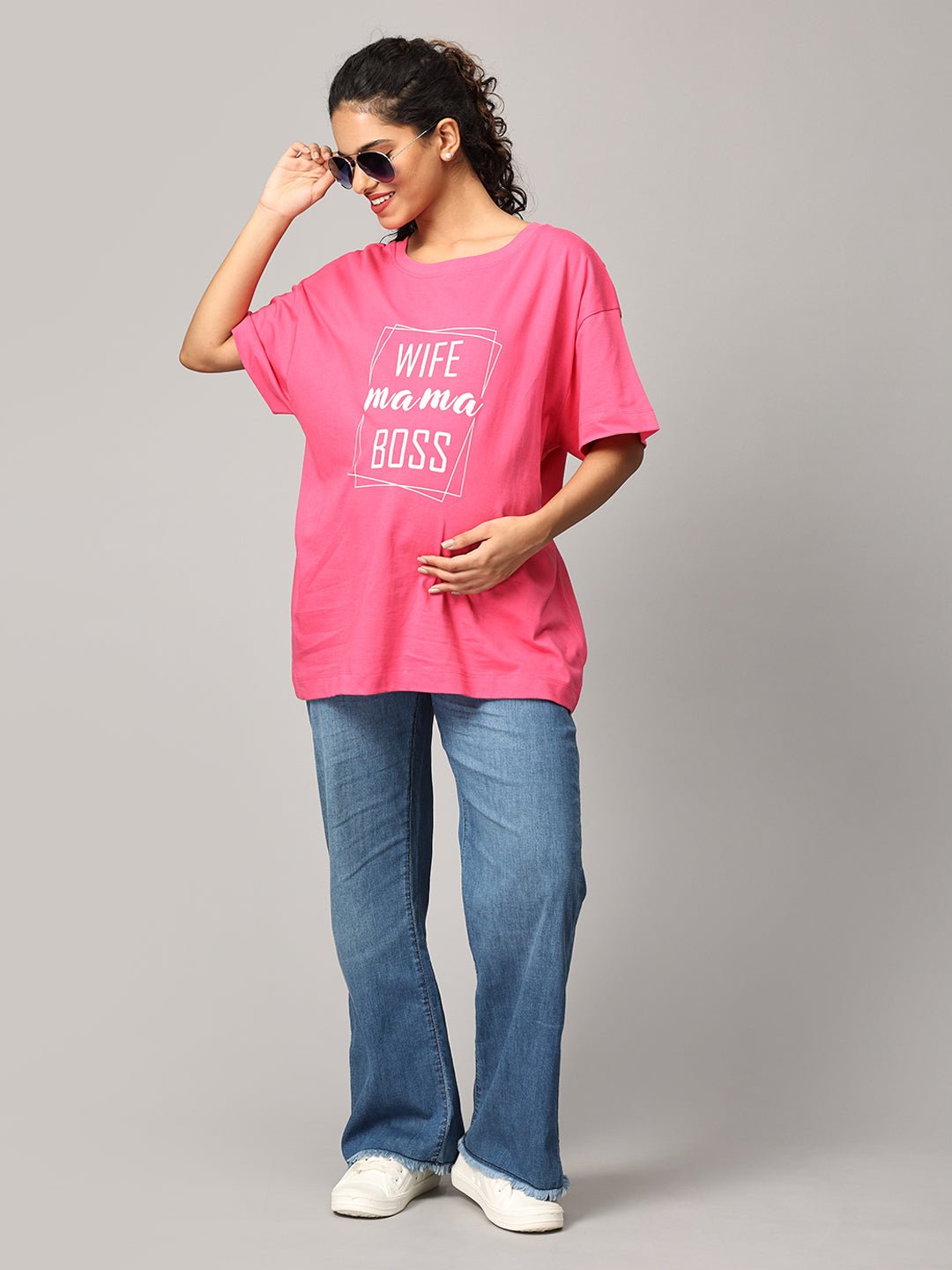 Mumma Oversized Maternity and Nursing T shirt Combo Option A