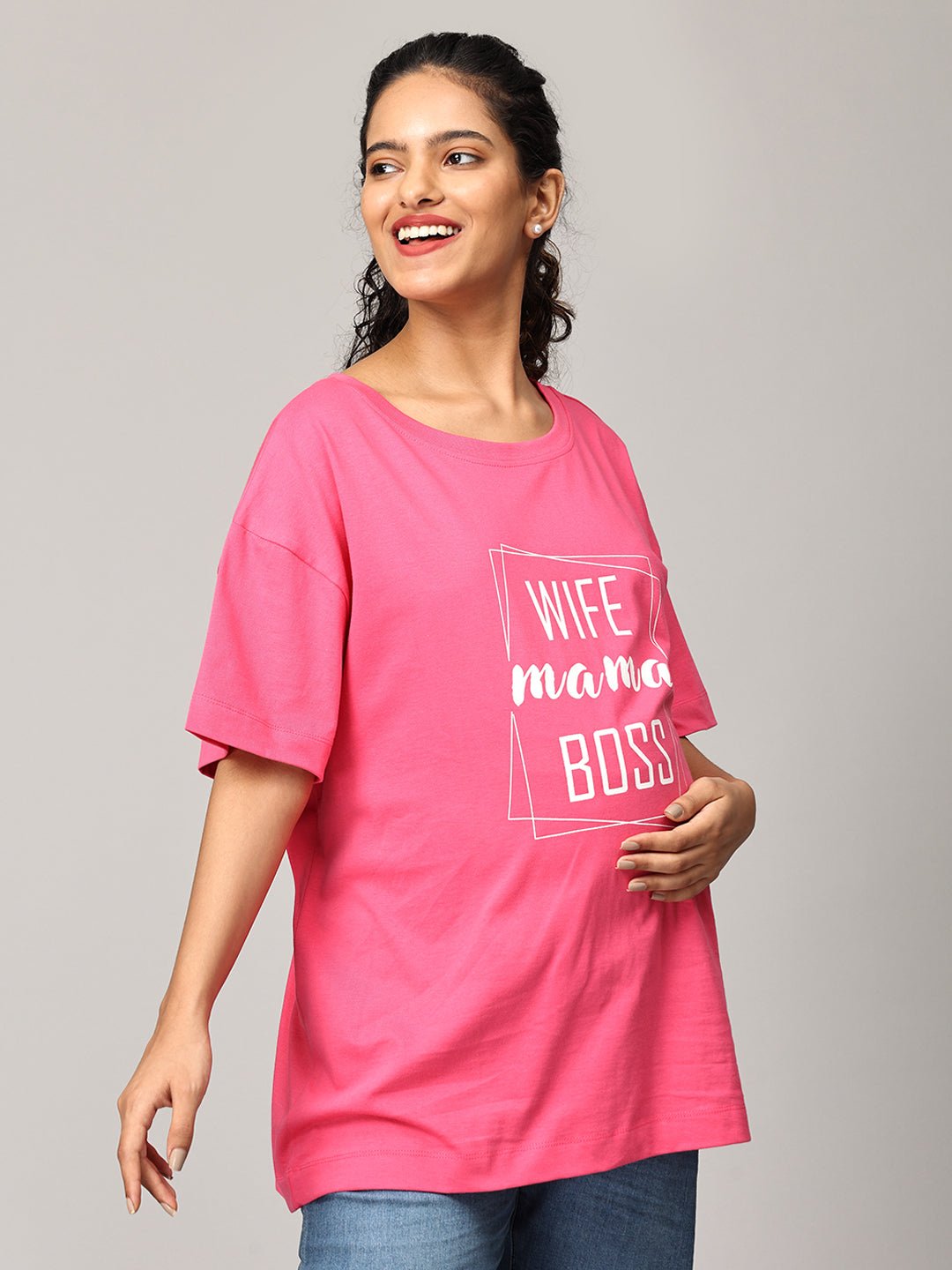 Mumma Oversized Maternity and Nursing T shirt Combo Option B