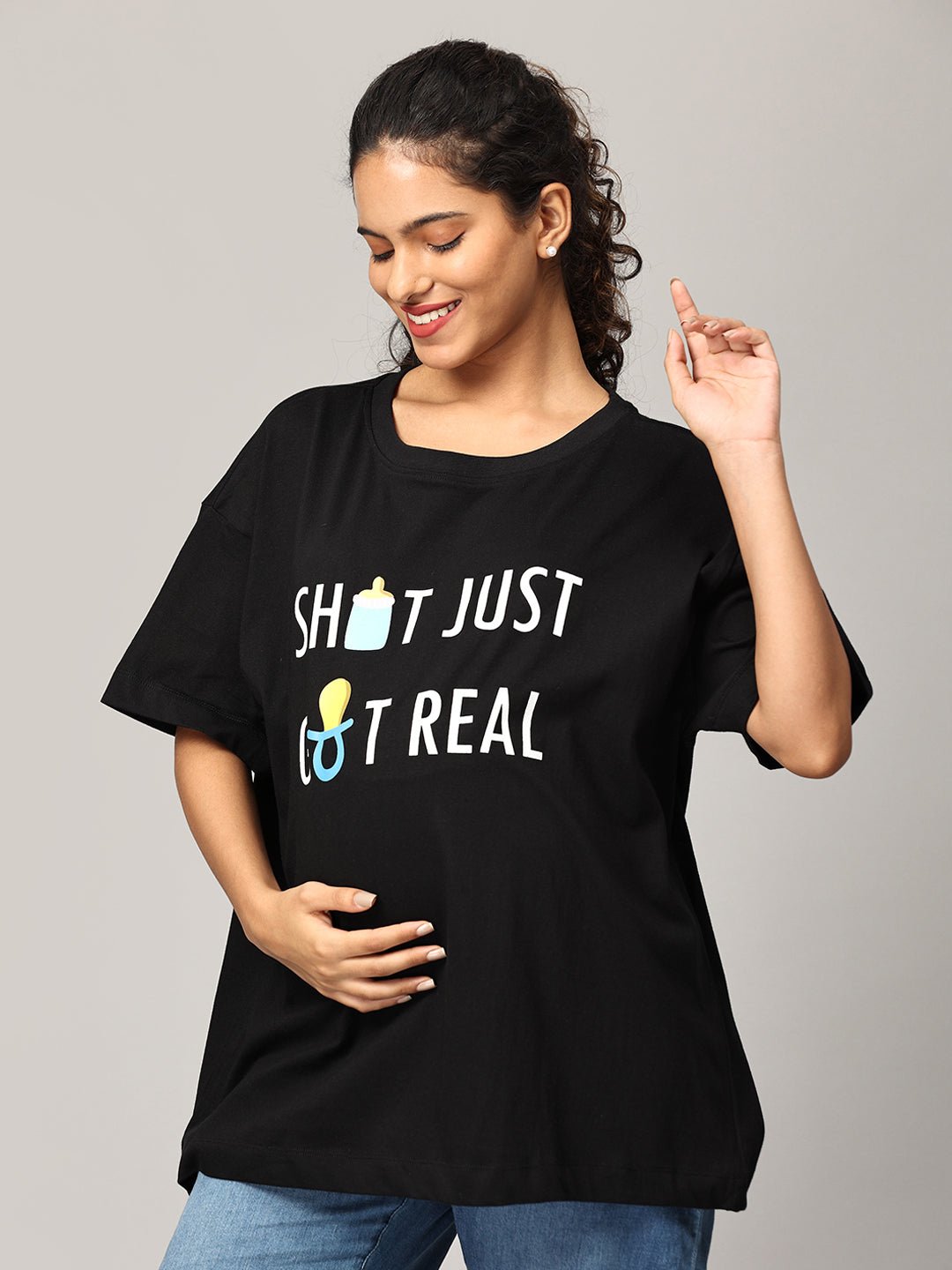 Mumma Oversized Maternity and Nursing T shirt Combo Option C