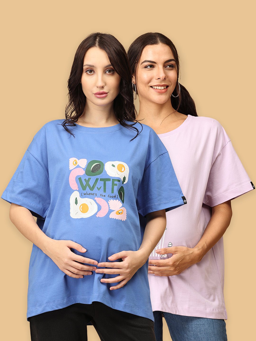 Mumma Oversized Maternity and Nursing T shirt Combo Option C