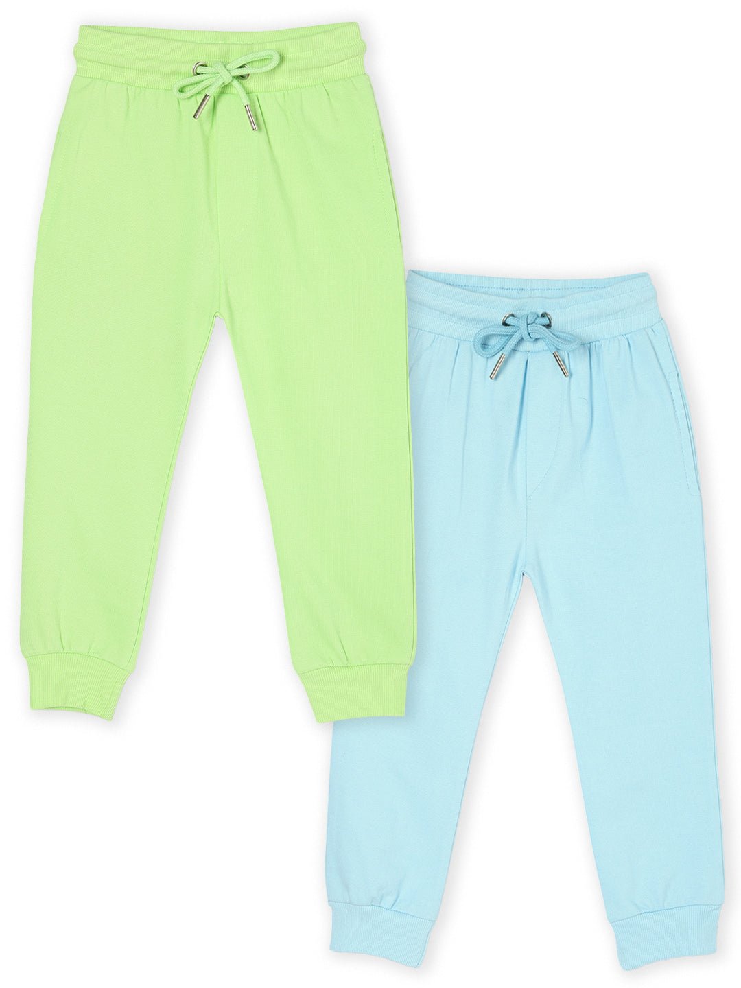 Neon Green Light Blue Winter Sweatpants For Kids