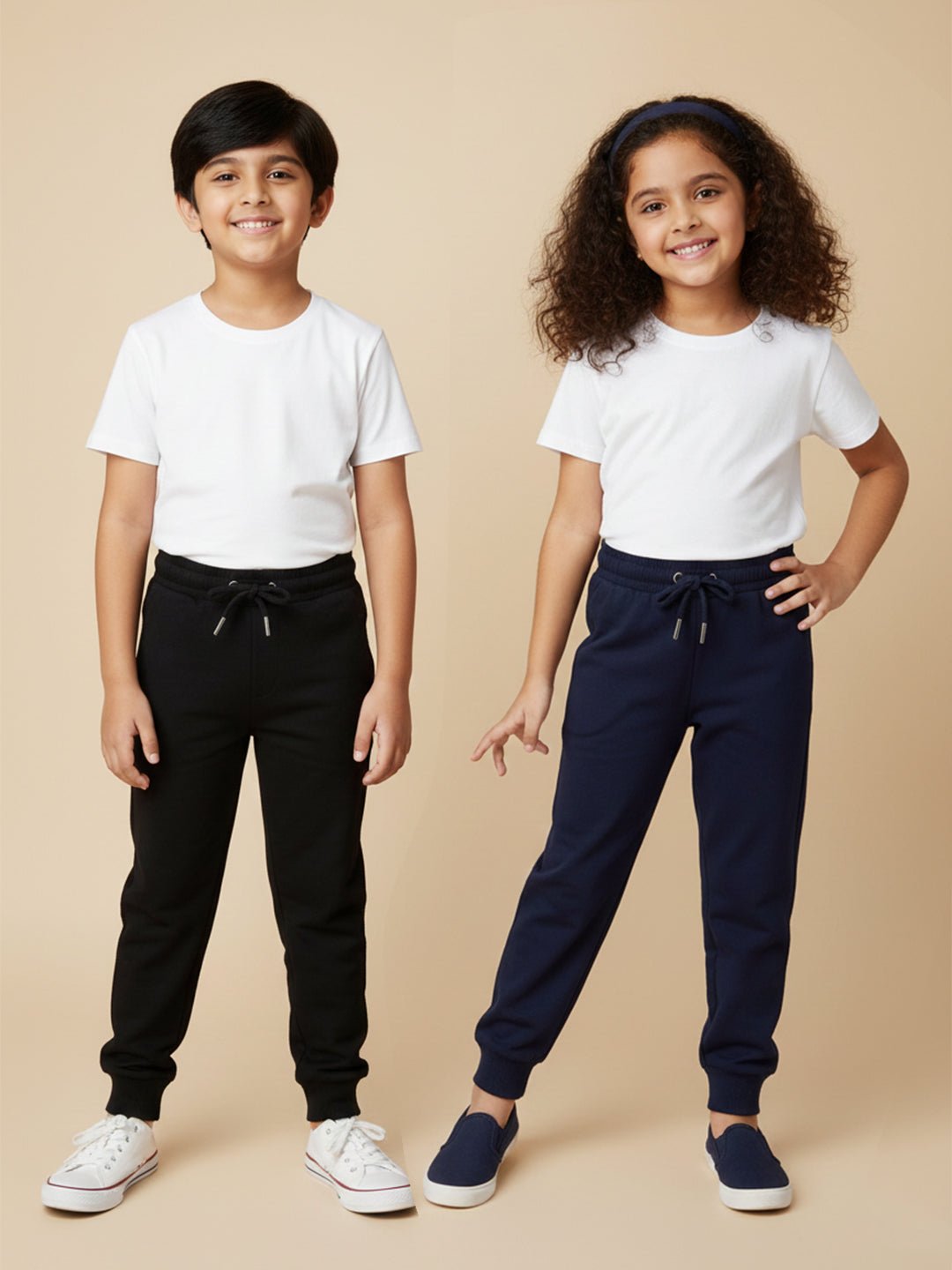 Neon Green Light Blue Winter Sweatpants For Kids