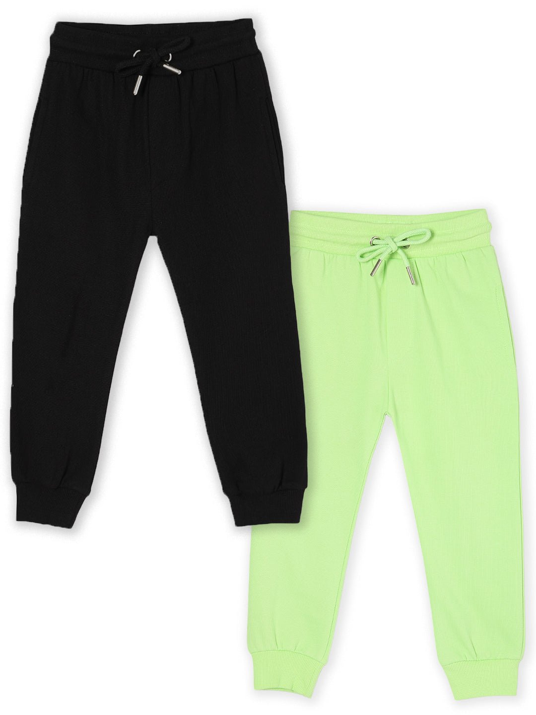 Neon Green Light Blue Winter Sweatpants For Kids