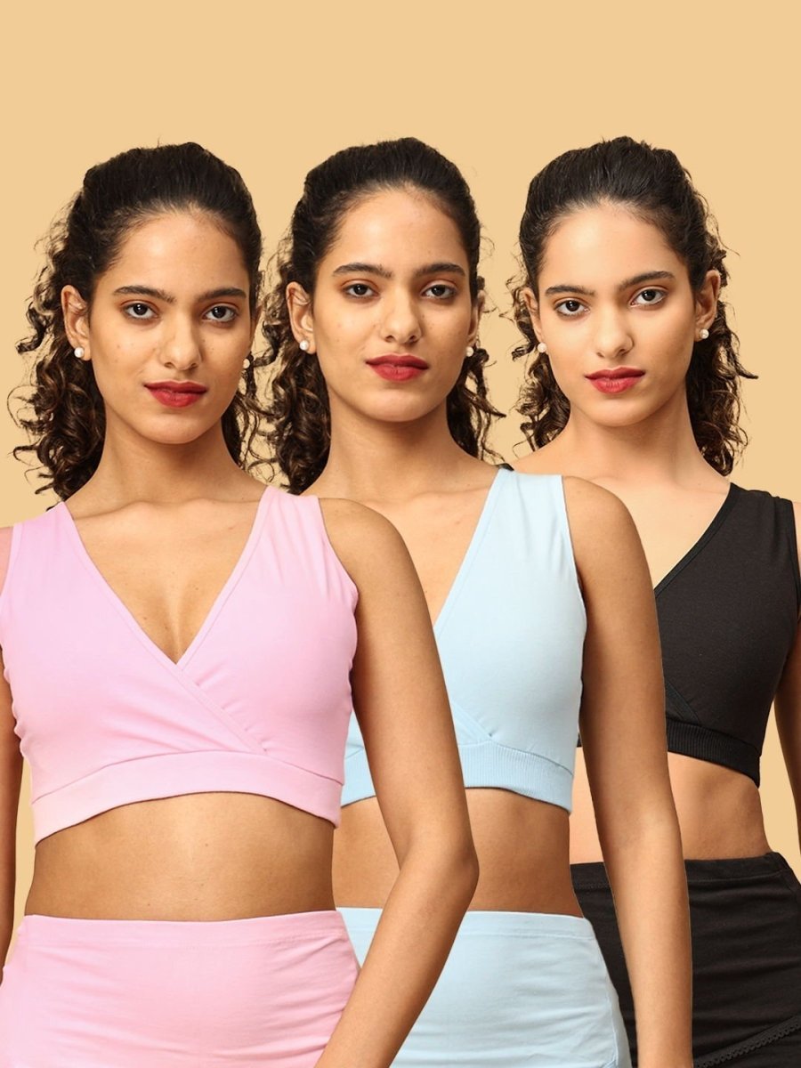 Combo Of 3 Maternity Nursing Sleep Bra Multi