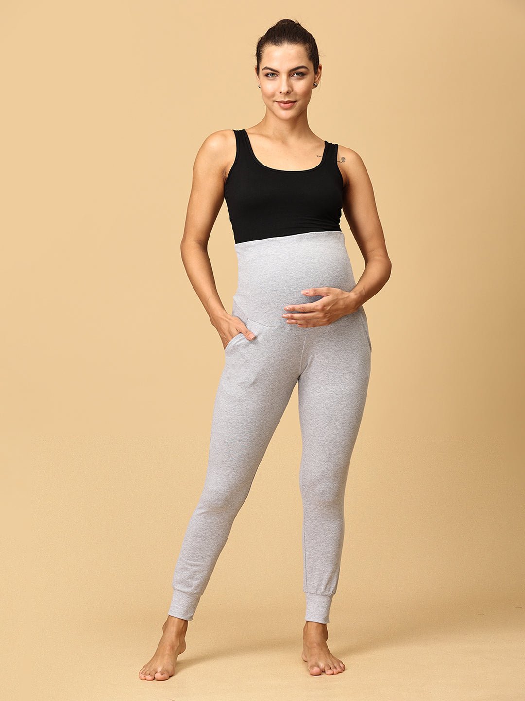 Comfy Maternity Trackpants Leggings & Joggers Combo Multicolor
