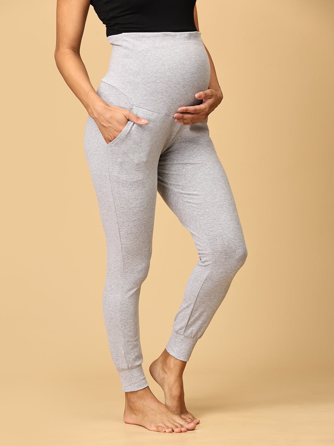 Comfy Maternity Trackpants Leggings & Joggers Combo Multicolor