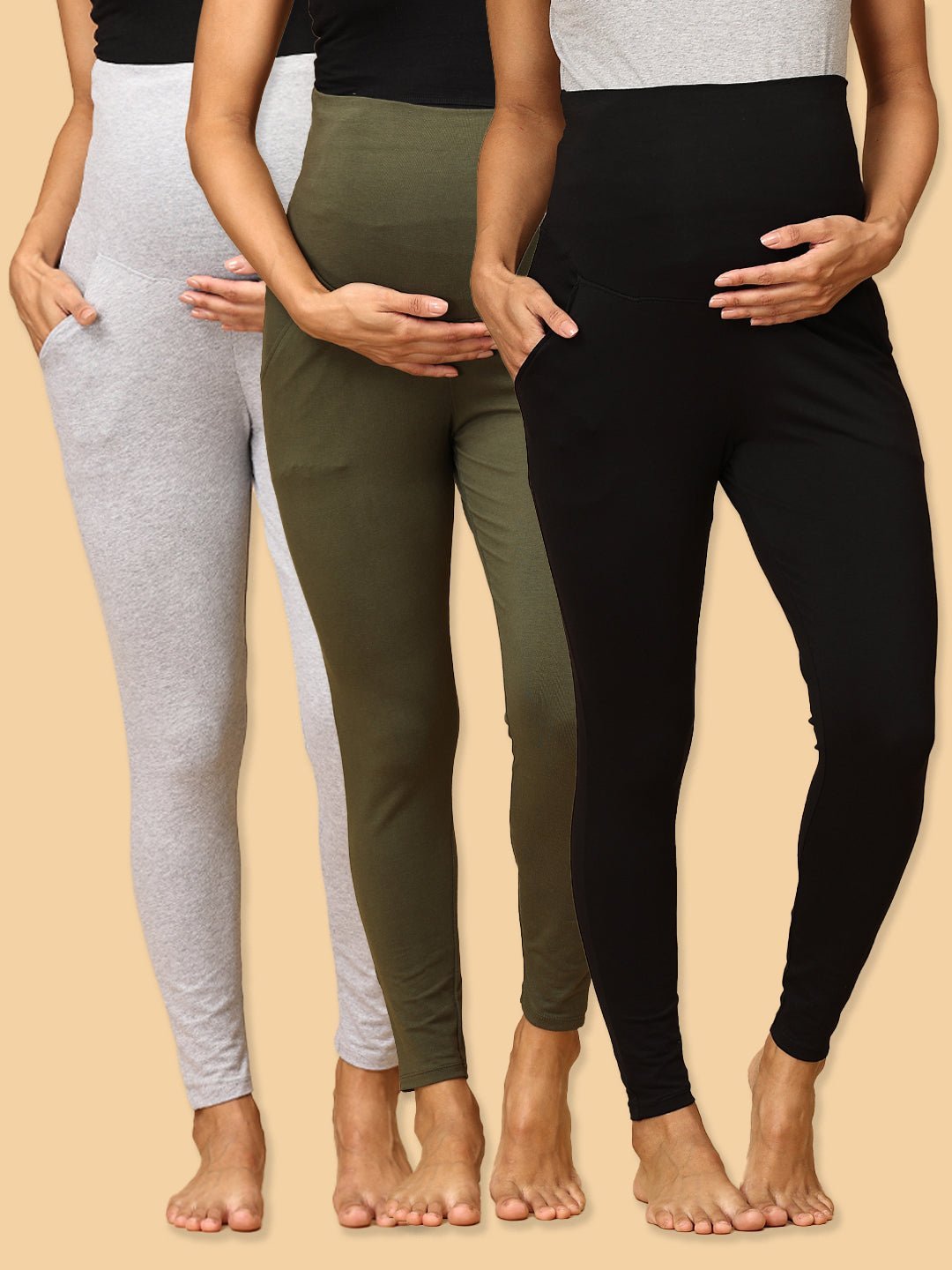 Comfy Maternity and Nursing Leggings Pack of 3