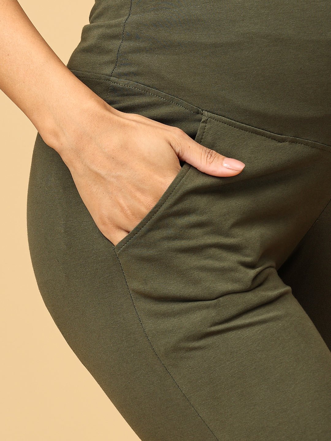 Comfy Maternity and Nursing Leggings Olive