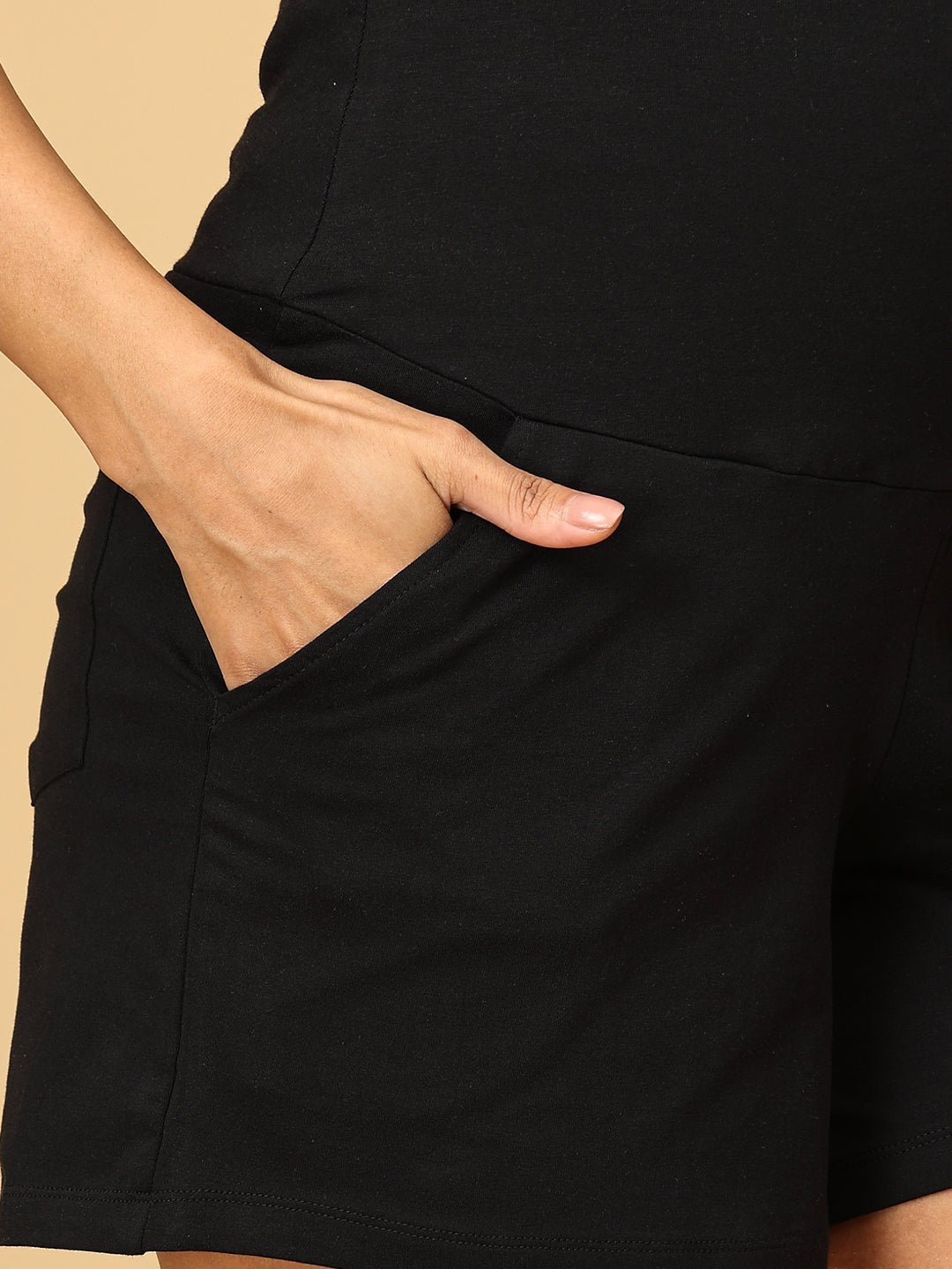 Comfy Maternity Shorts Black