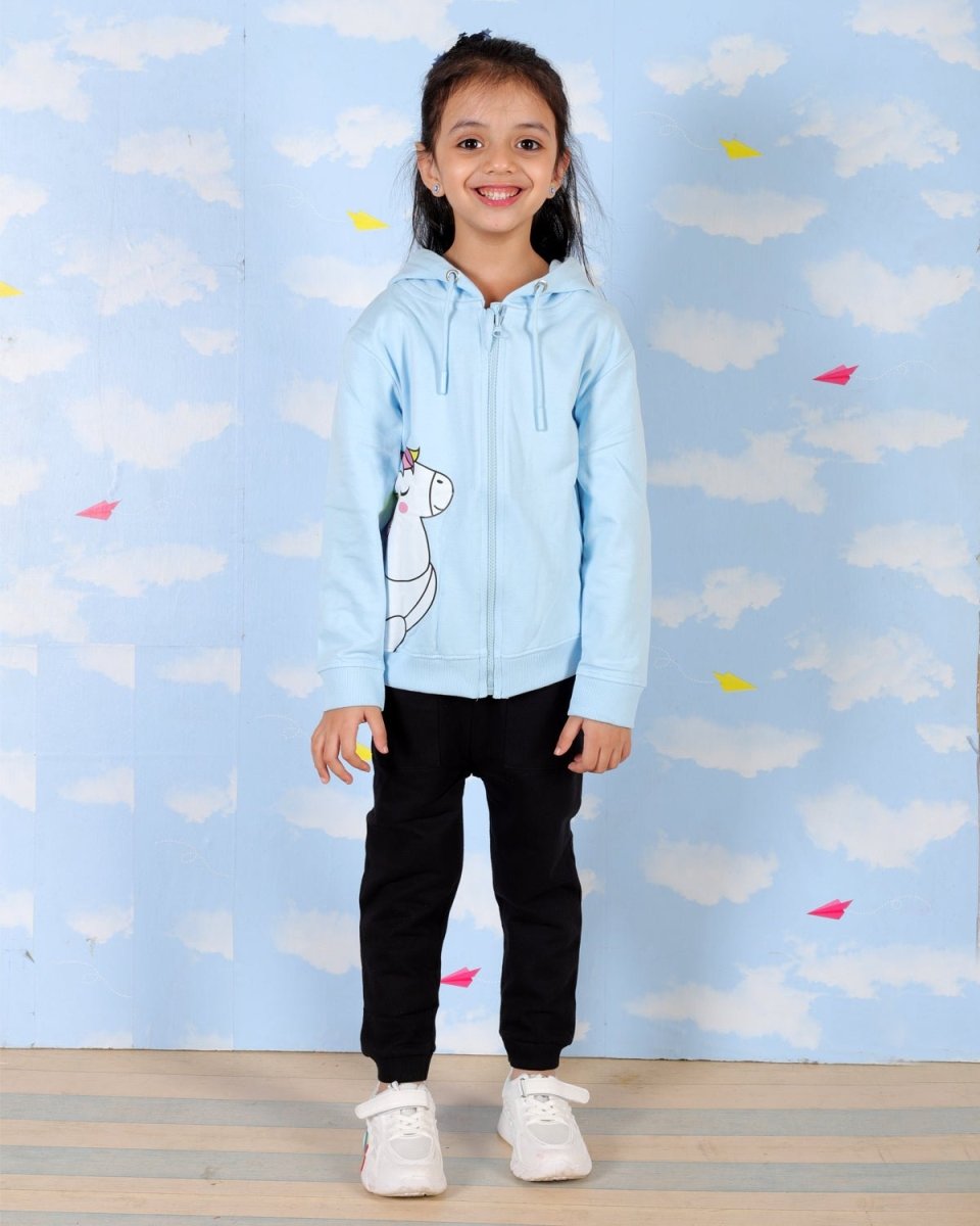Cool Unicorn Zipper Hoodie For Kids