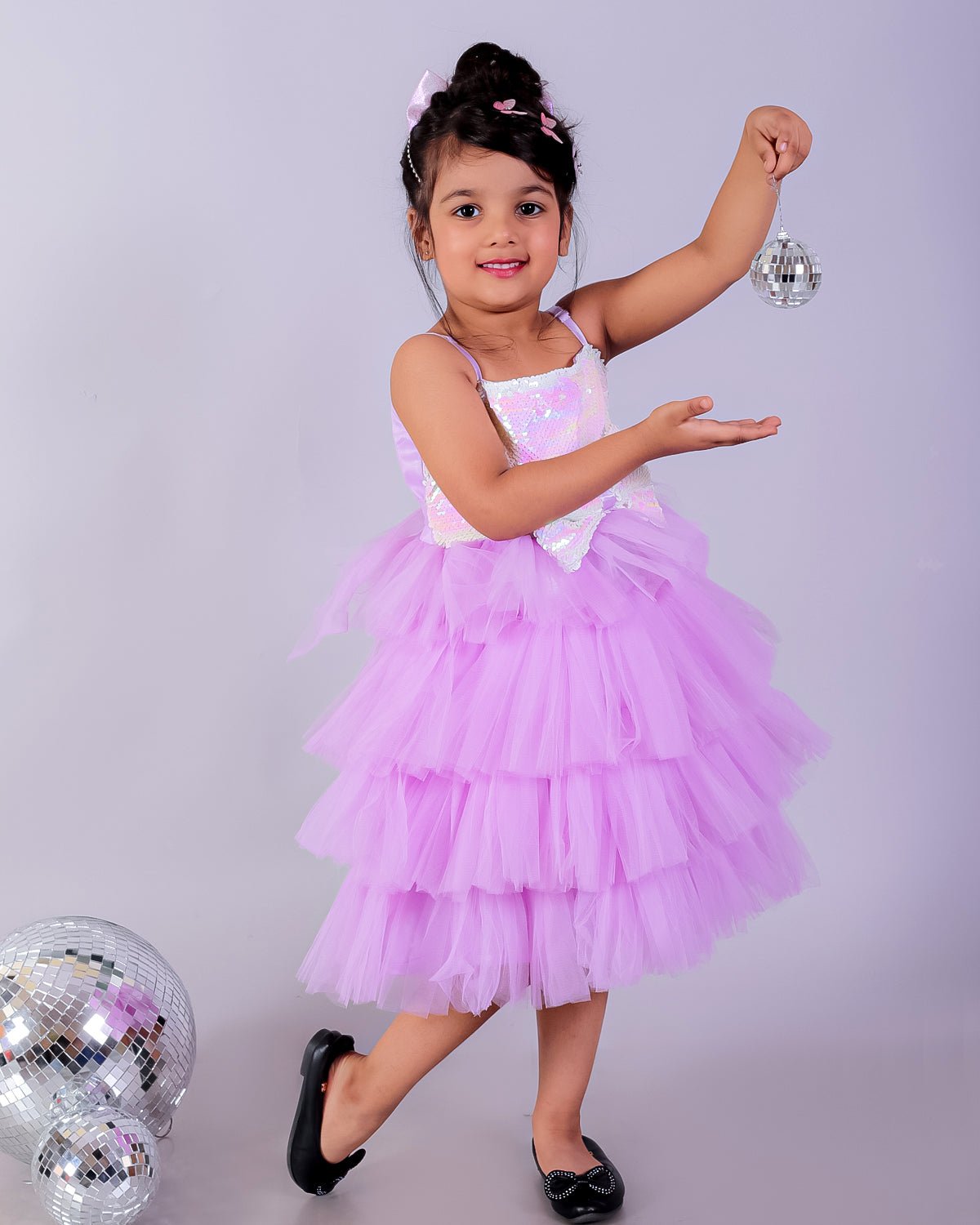 Cotton Candy Dream Pink Layered Tulle Sleeveless Dress For Girls