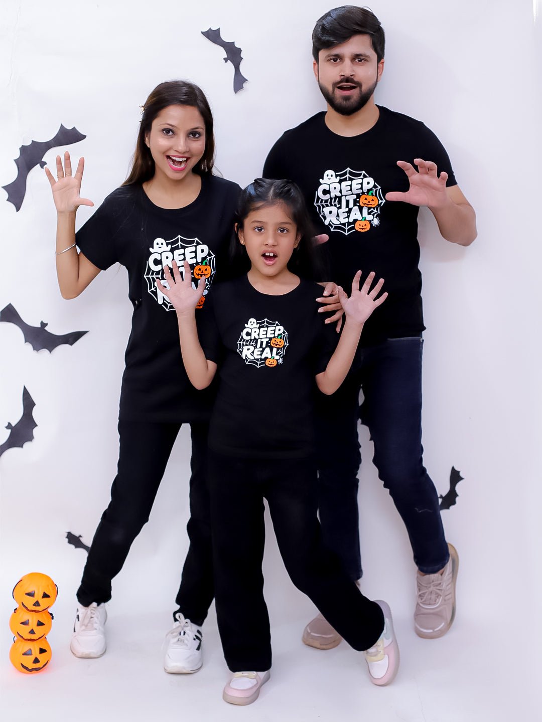 Creep It Real Family T-shirt Twinning Combo Of 3