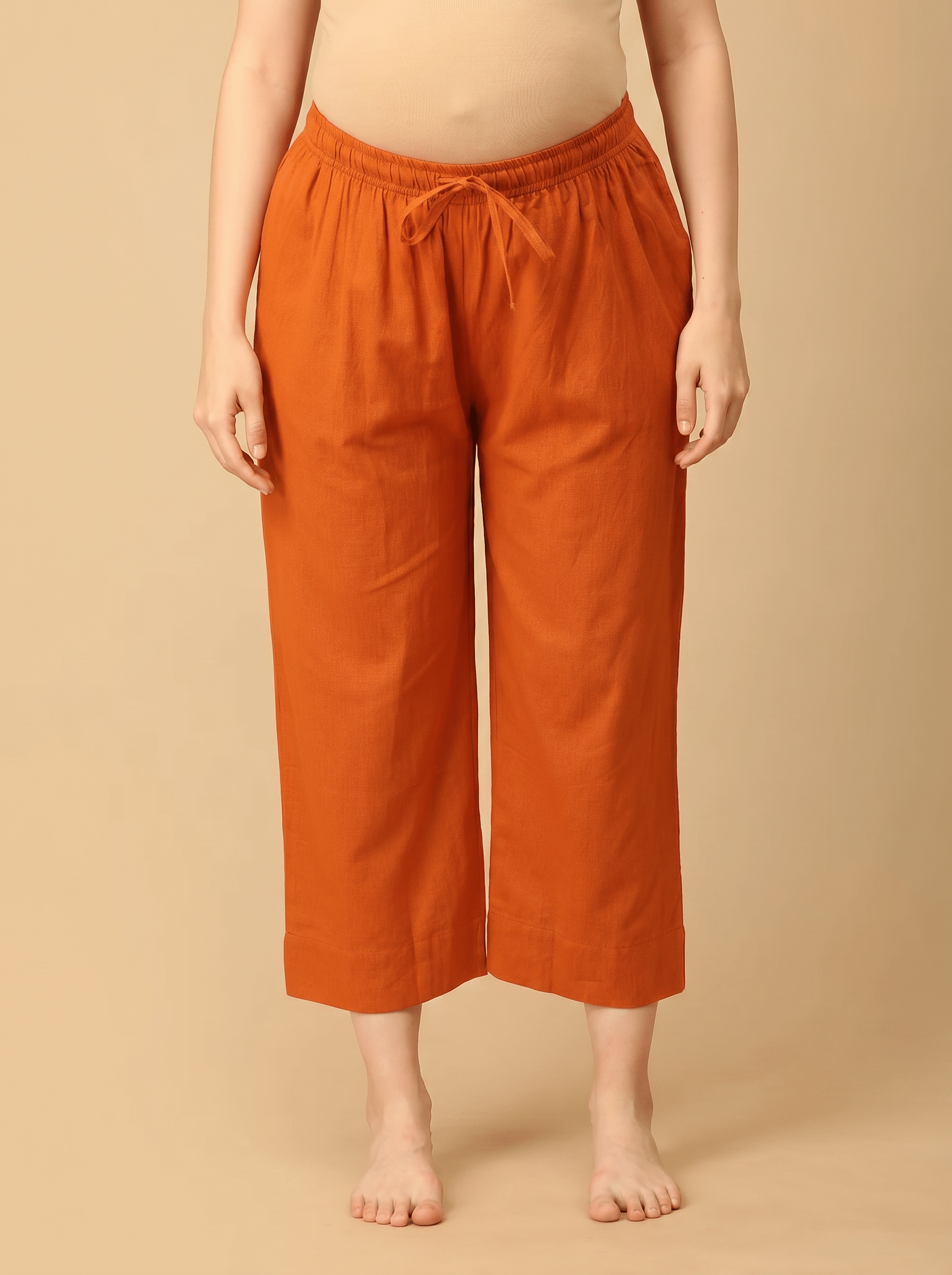 Desert Flame Maternity Lounge Pants Rust