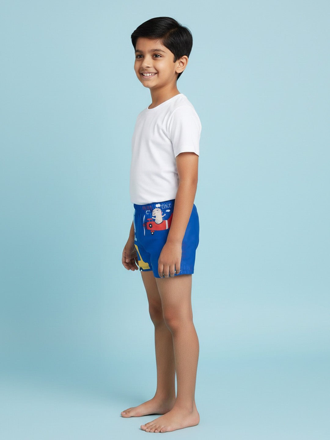 Dino Drive 'N' Dive Boys Swim Shorts With Cap Set