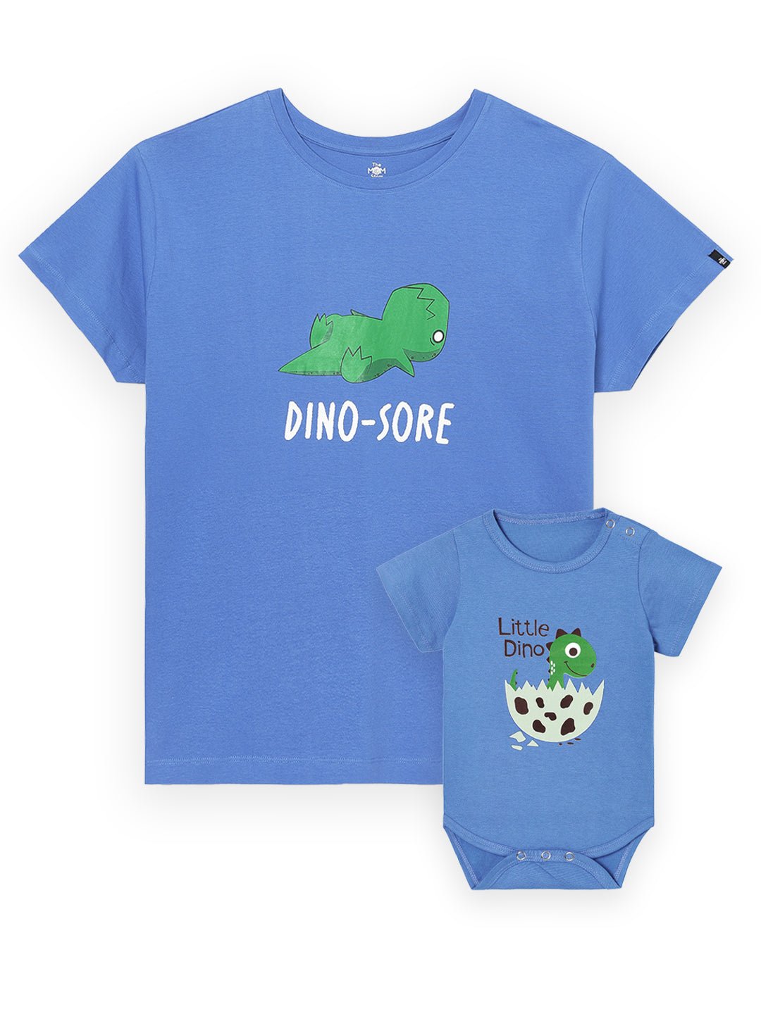Dino Mumma And Baby T-Shirt And Onesie Twinning Combo
