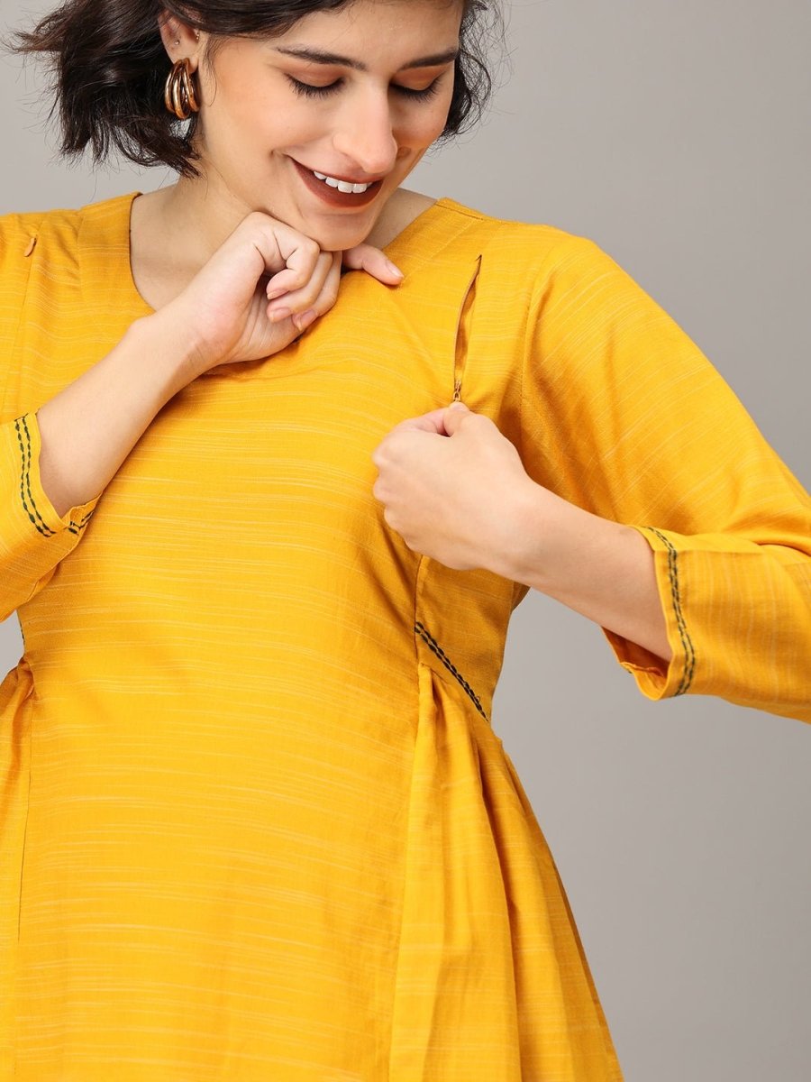 Dizzy Daisy Maternity and Nursing Co Ord Set Yellow