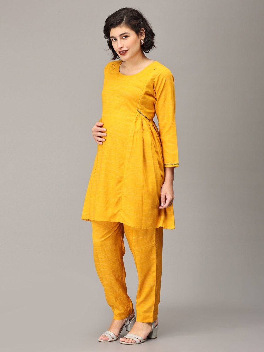 Dizzy Daisy Maternity and Nursing Co Ord Set Yellow