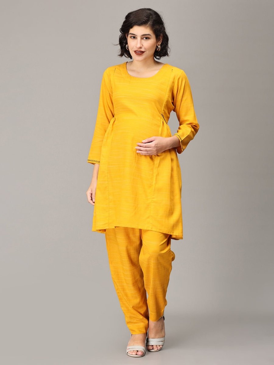 Dizzy Daisy Maternity and Nursing Co Ord Set Yellow