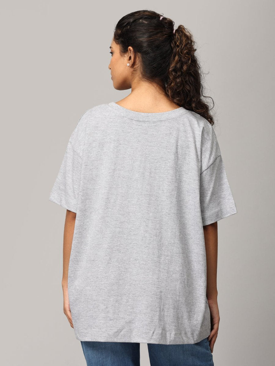 Do Not Disturb Oversized Maternity and Nursing T shirt Grey