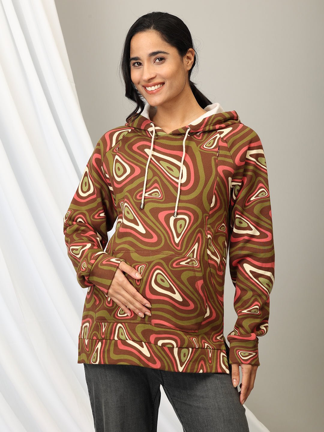 Dreamwave Maternity and Nursing Sweatshirt Hoodie Multi