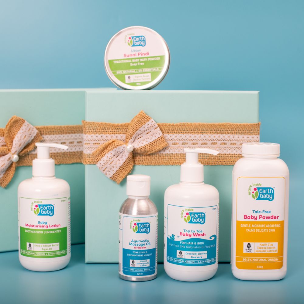 New Arrival 5 PCS Newborn Baby Gift Box With Massage Oil And Wash