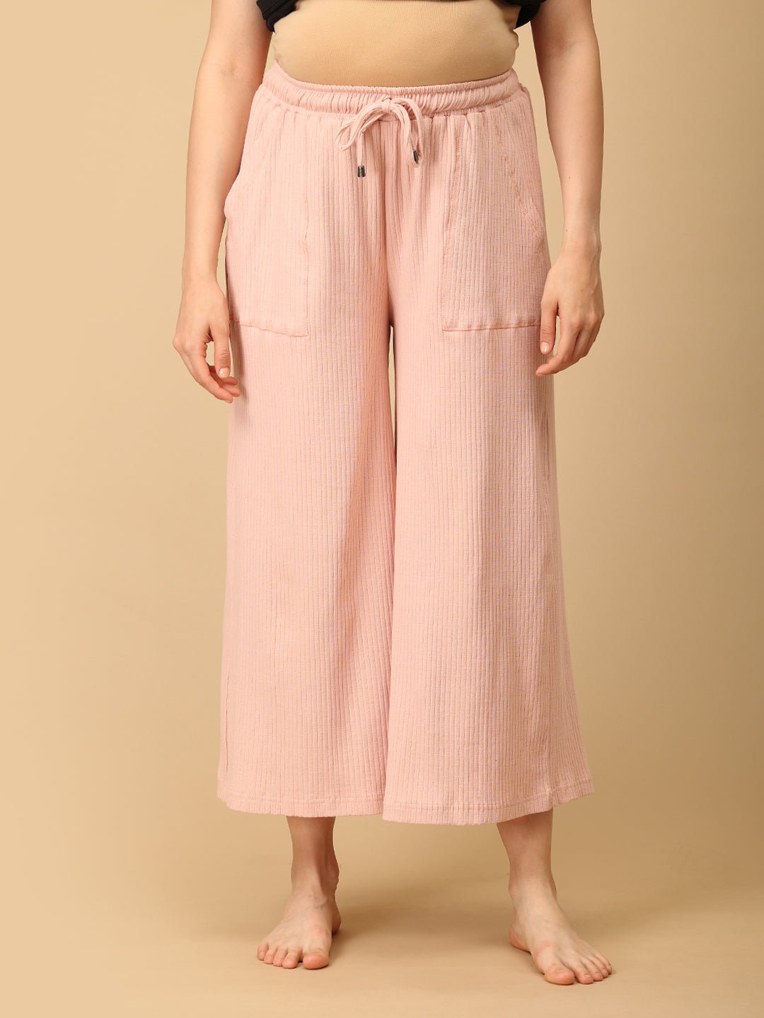 Ecru Drift Ribbed Maternity Culottes Ecru