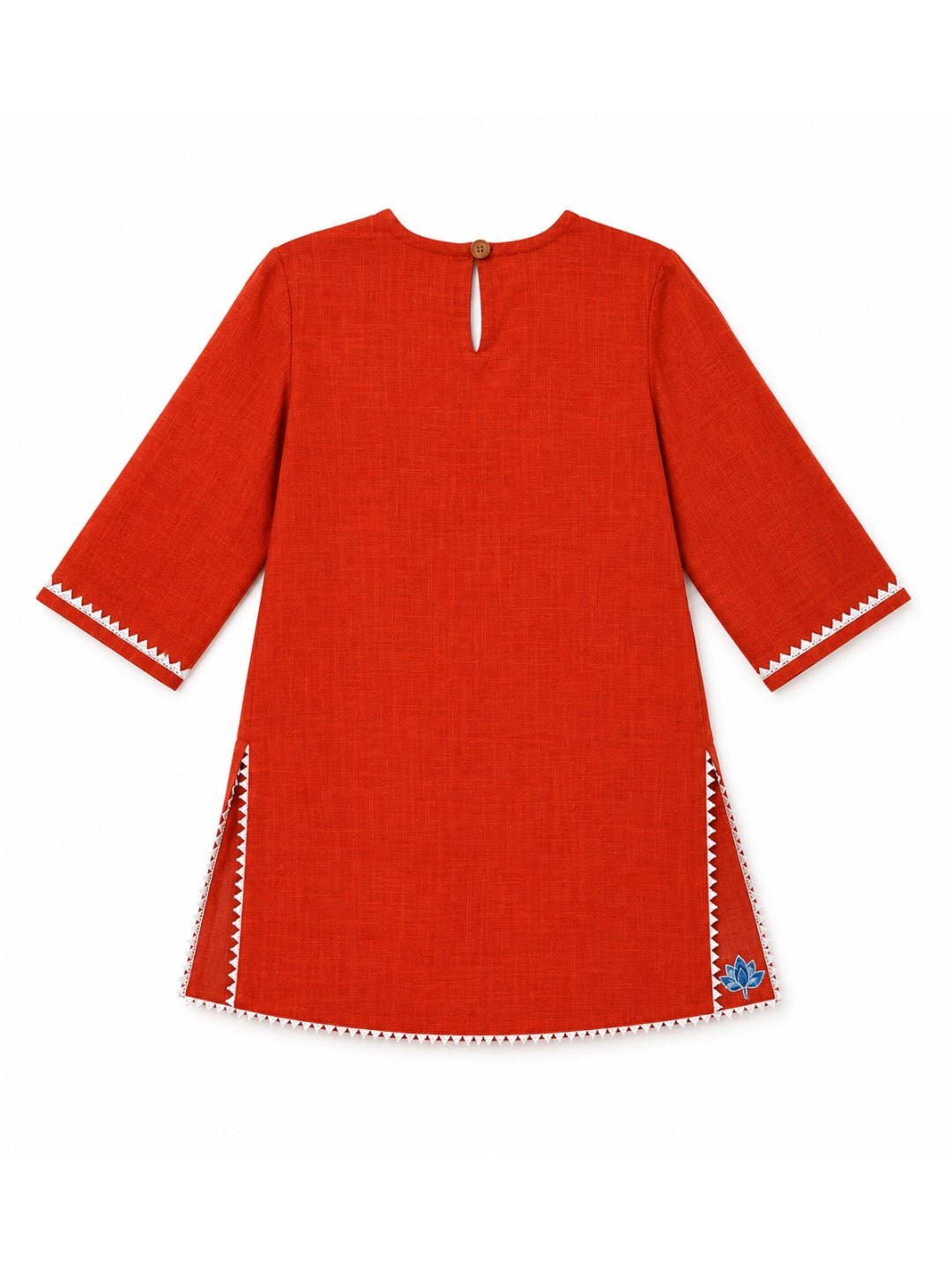 Avani Vatika Embroidered Cotton Girls Kurta Set And Boys Kurta Pajama Set