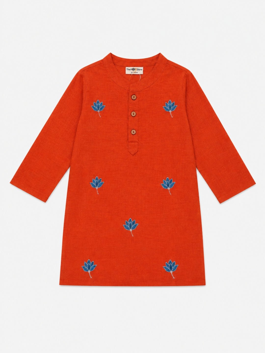 Avani Vatika Embroidered Cotton Girls Kurta Set And Boys Kurta Pajama Set