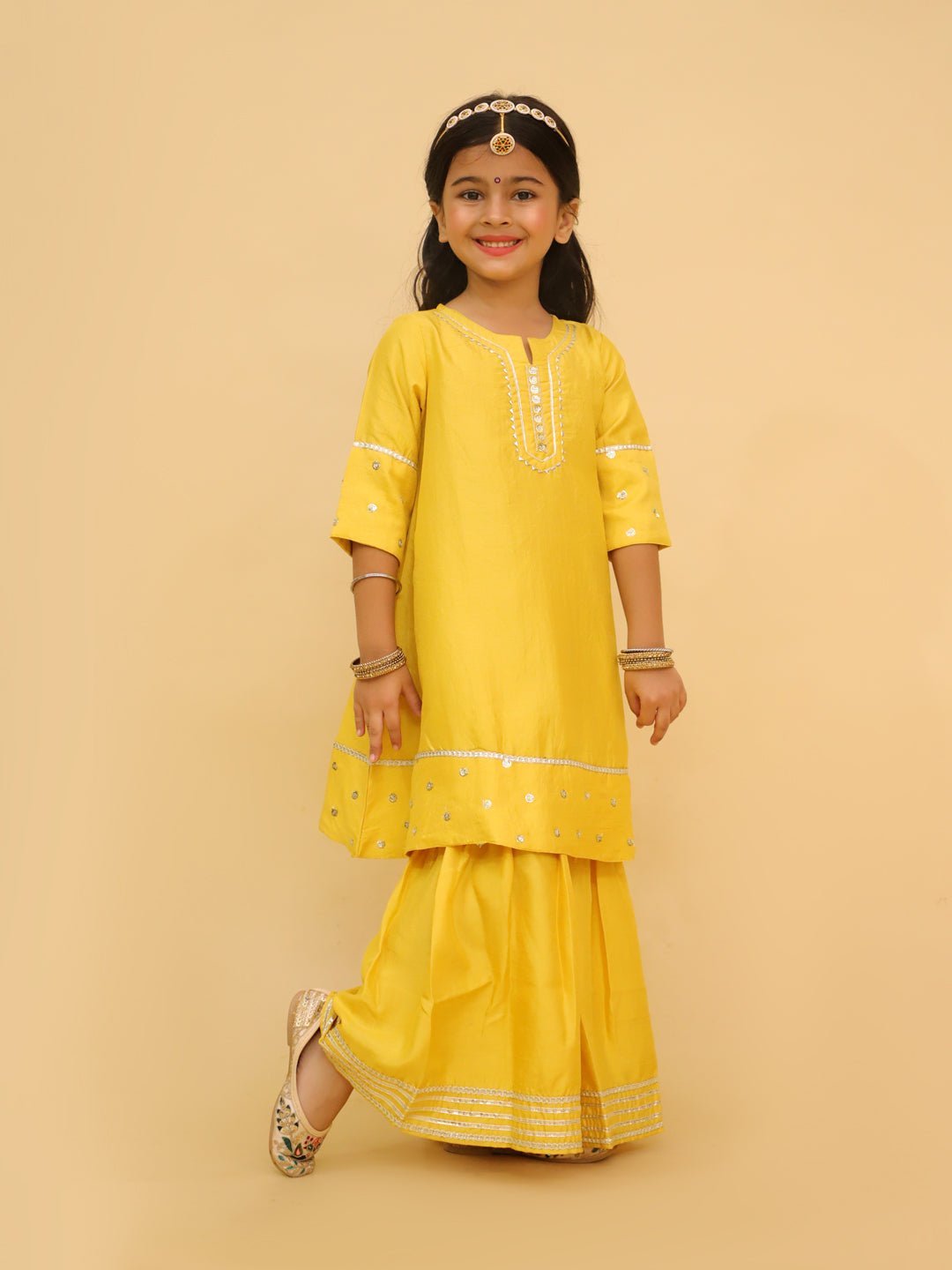 Golden Hour Silk Kurta Pajama And Anarkali Sharara Ethnic Set
