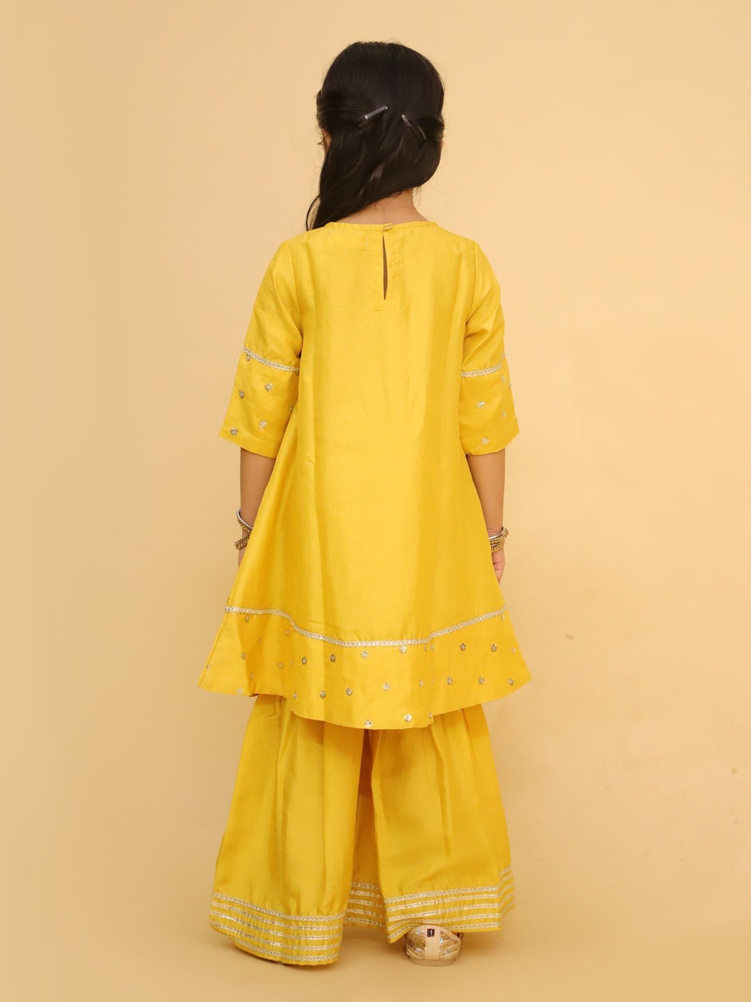 Golden Hour Silk Kurta Pajama And Anarkali Sharara Ethnic Set