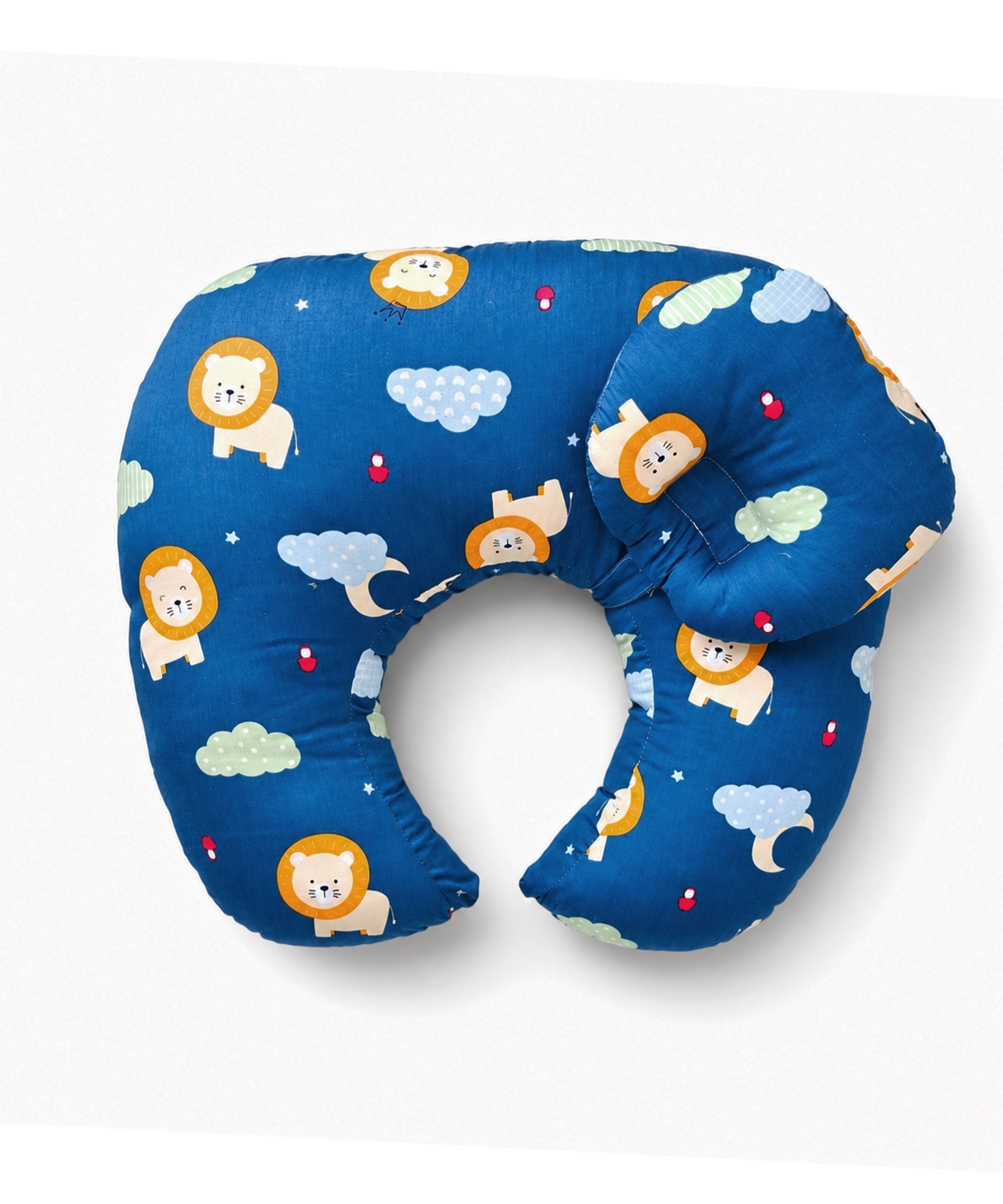 Extra Large Nursing Pillow Little Lion Lullaby Blue