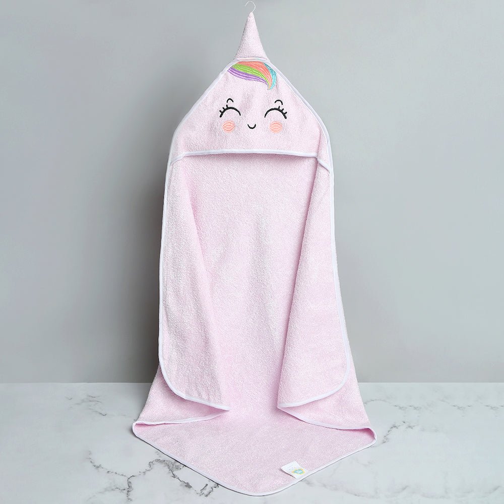 Unicorn Bamboo Cotton Hooded Baby Towel With Animal Face Hood