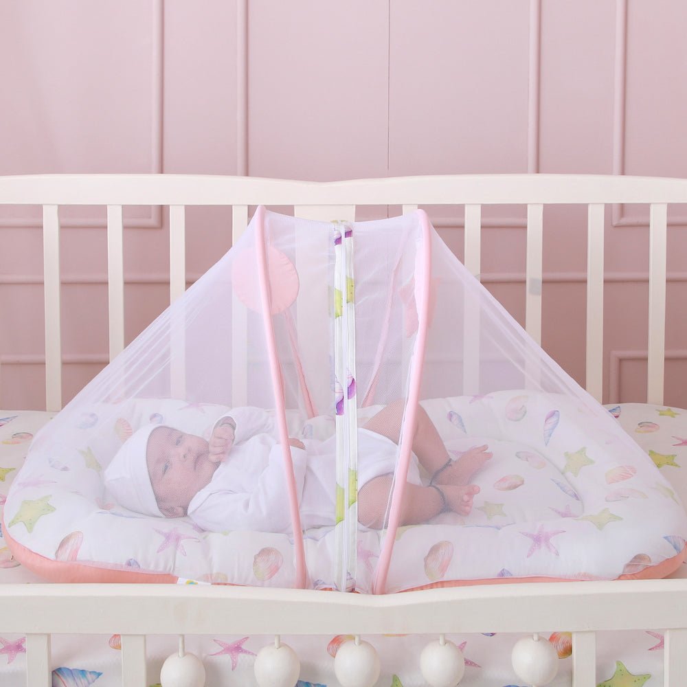 Sea Fantasy 1 PC Kids Organic Cotton Mosquito Net Set With U-Pillow