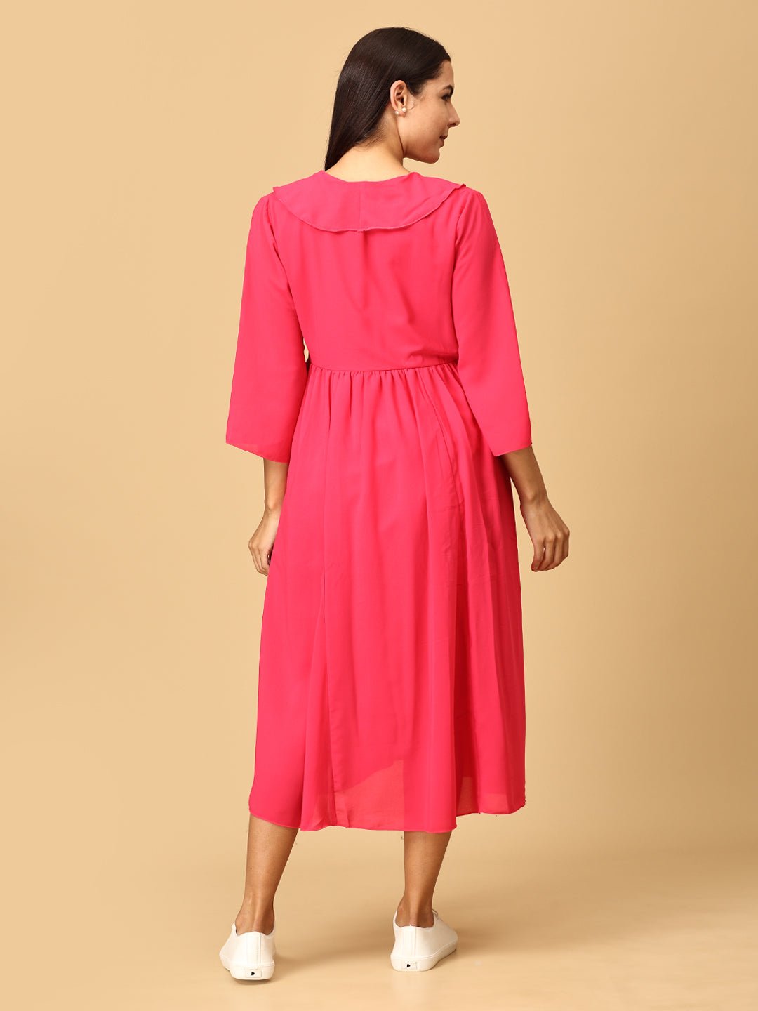 Flashback Fuchsia Maternity and Nursing Dress Fuchsia