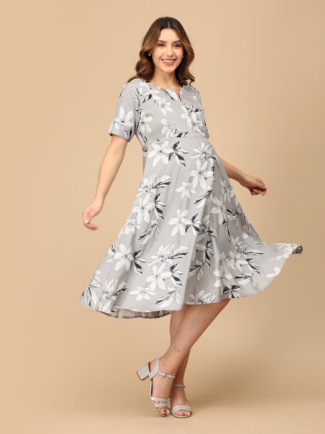 Fleur de Grey Maternity and Nursing Dress Multi