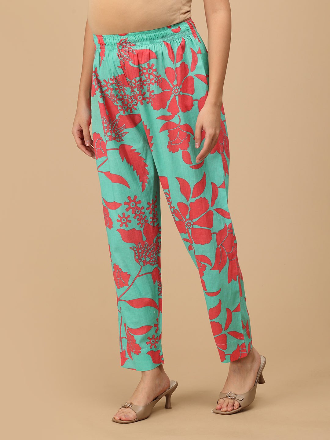 Flora-licious Mint Maternity and Nursing Co Ord Set Aqua